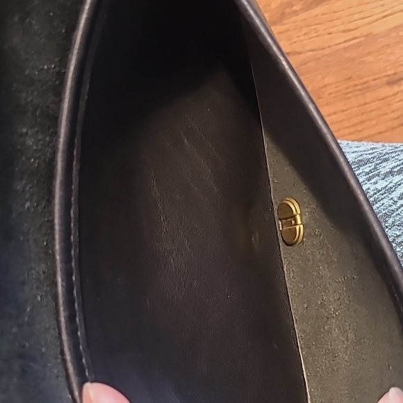 Vintage Coach Penny Pocket Bag Purse #9755 Black Leather Brass Hardware Y2K - Picture 12 of 16